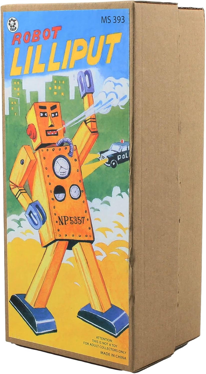 Freak Scene Superfreak Roboter - Roboter Liliput - Blechroboter - Retro Blechspielzeug Gelb, Gelb