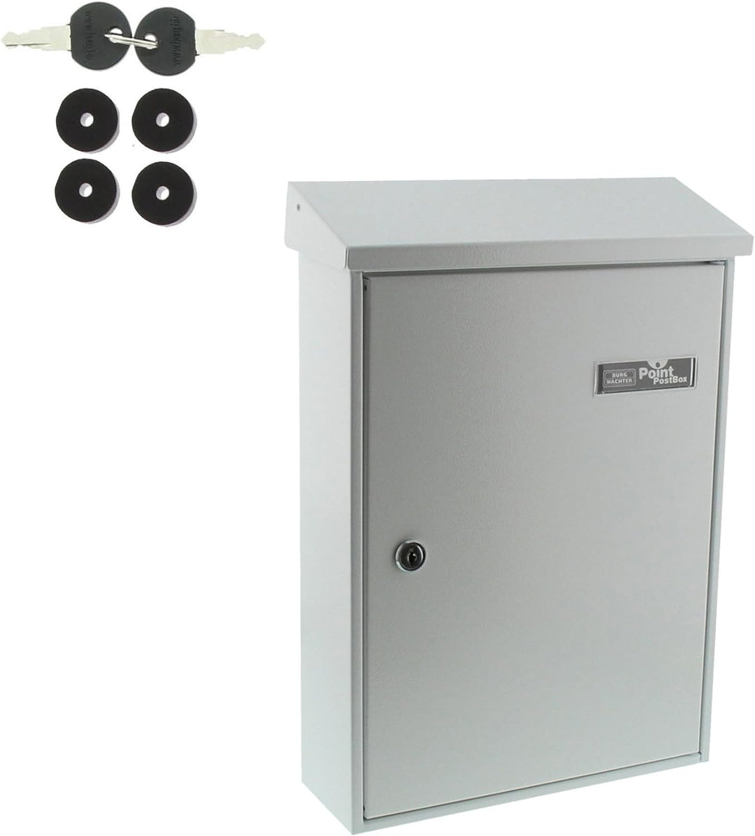 Burg-Wächter Briefkasten, Namensschild, A4 Einwurf-Format, Verzinkter Stahl, Strukturlackiert, Lette
