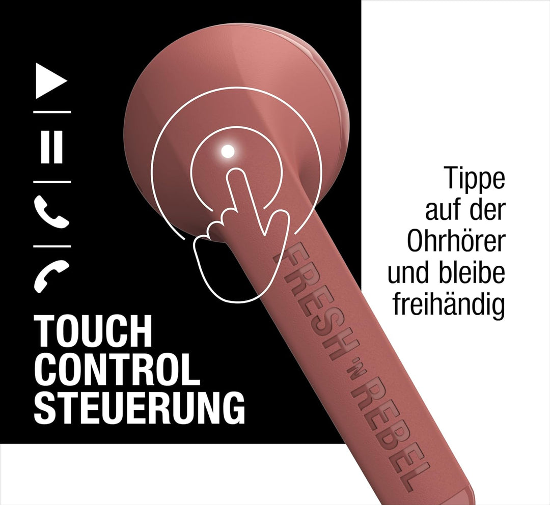 Fresh 'n Rebel Twins Core, True Wireless kabellose In-Ear Bluetooth Kopfhörer, mit Sprachassistent,
