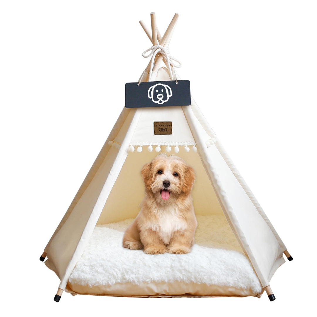 Tipi Zelt fur Katzen und Hunde Haustierzelte Häuser mit Plüschkissen Luxery Hundezelt Katzenzelt Abn