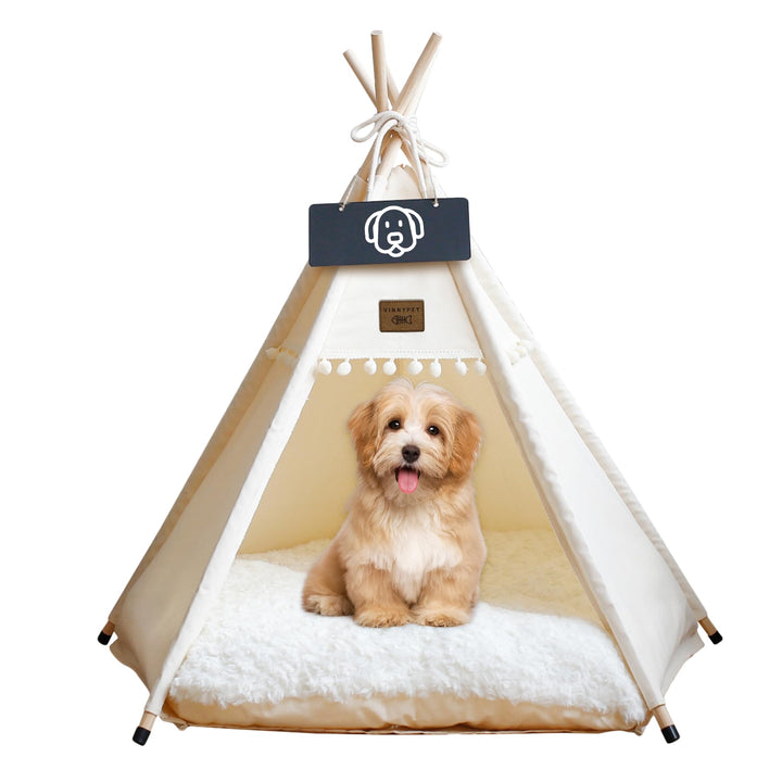 Tipi Zelt fur Katzen und Hunde Haustierzelte Häuser mit Plüschkissen Luxery Hundezelt Katzenzelt Abn