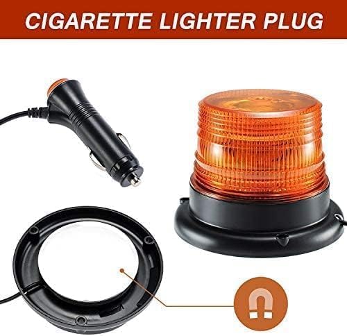 Dinfu Rundumleuchte 12V Magnet Gelb LED Warnleuchte Orange warnleuchte auto 24V Warnlicht für dach K