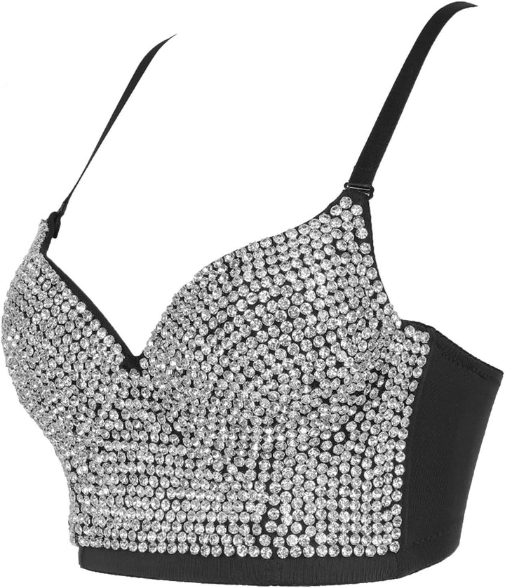 Woboren Damen Korsett Bustier BH Dessous Tank Top Trägertop Crop Top Corsage Schlanke Weste 
