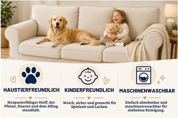HomeTown Market Strapazierfähiger Sofabezug Ersatz kompatibel für IKEA Ektorp Sofa Cover. Slipcover