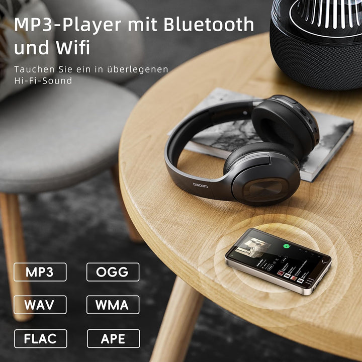 HIFI WALKER G7 MP3-Player mit Bluetooth & WLAN, Android 13, 144GB Speicher, 3GB RAM, 4 Zoll Touchscr