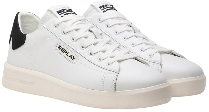 REPLAY Herren Gmz4o .000.c0001l Sneaker 40 EU 062 White Black, 40 EU 062 White Black