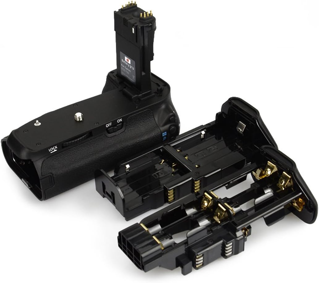 DSTE BG-E14 Batteriegriff + 2x LP-E6 Batterie + USB Ladegerät für Canon EOS 70D 80D