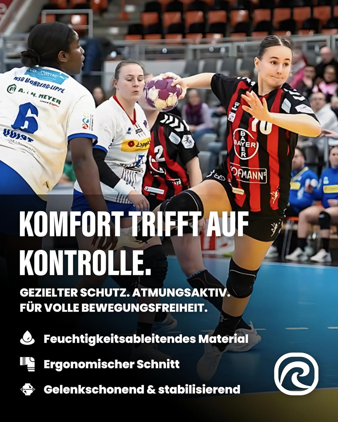 Rehband Knieschützer für Volleyball, Handball &amp; Hallensport, Neopren Knieschoner komfortabel &amp; engan