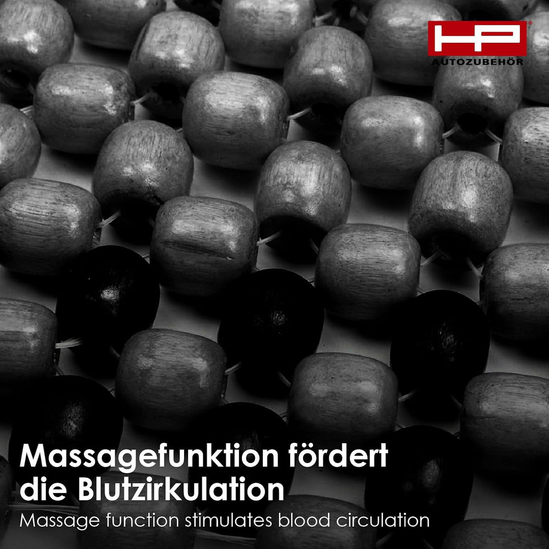 HP Autozubehör 19116 Holzkugel-Sitzauflage Anthrazit Anthrazit Klassisch, Anthrazit Klassisch