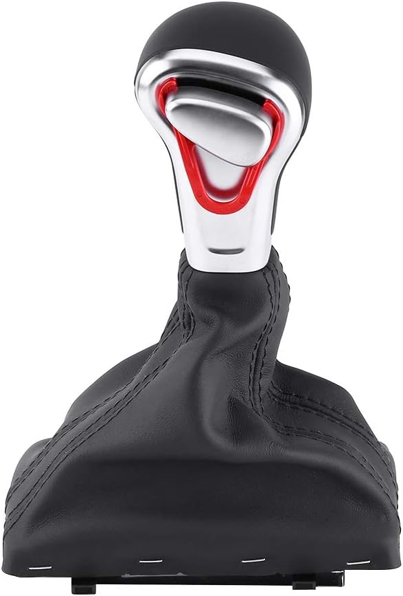 Yctze Shift Knob Gaitor Boot, 1 Stk. Schaltknauf Gaitor Boot Cover Schwarzes Leder für A5 A4L Q5 B8