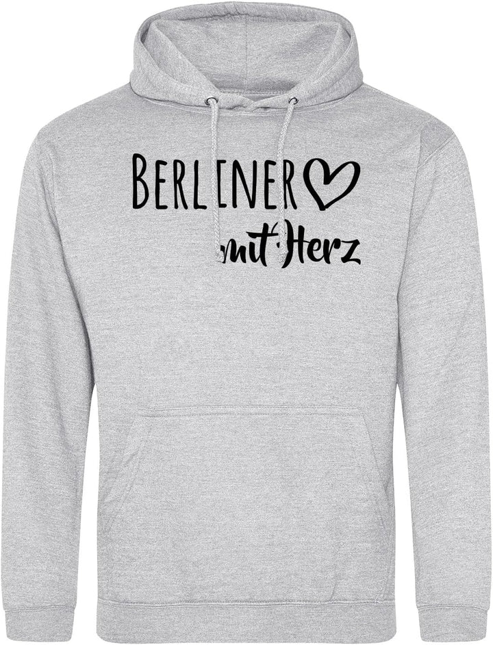 huuraa Unisex Hoodie Berliner mit Herz Pullover Vegan Grösse S-3XL mit Motiv für die tollsten Mensch