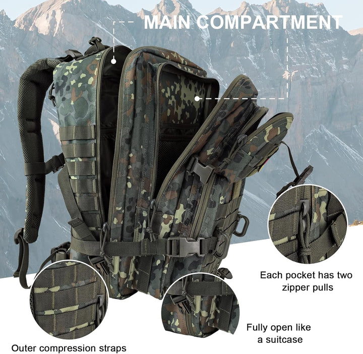 Militär Taktischer Rucksack Cooper Rucksack Armee Assault Pack 3 Tage Bug Out Go Bag Trekking Wander
