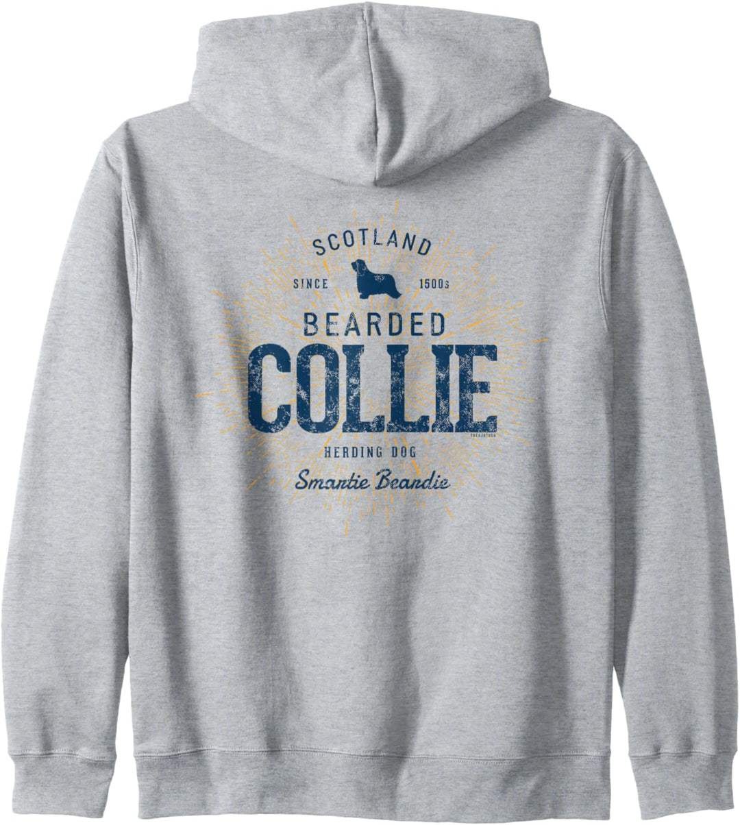 Vintage Bearded Collie Kapuzenjacke