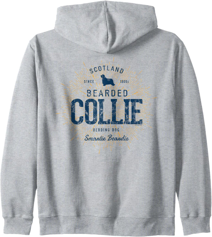 Vintage Bearded Collie Kapuzenjacke
