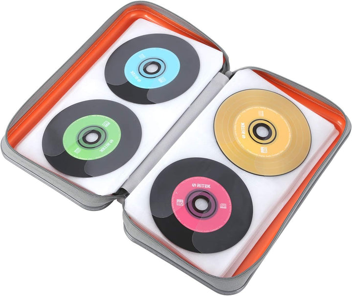 alavisxf xx CD Tasche, 96 CD/DVD Tasche Hartplastik CD Taschen Aufbewahrung Schutzhülle DVD Lagerung