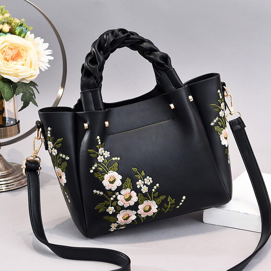 NICOLE & DORIS Elegant Handtasche Damen Shopper Tote PU-Leder Henkeltasche Frauen Schultertasche Bes