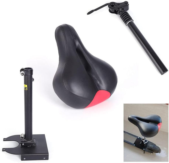 KOLHGNSE Scooter Sattel, Faltbarer Stossdämpfender Sitz E-Scooter Zubehör Verstellbarer Elektrischer