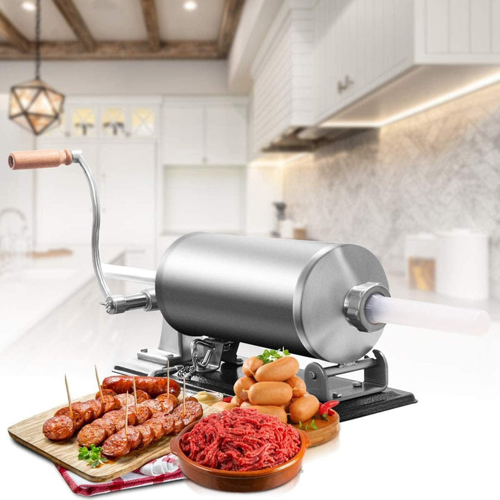 GIANTEX Wurstfüller 4,8L, Manuelle Wurstmaschine Wurstfüllmaschine, Wurstspritze aus Edelstahl, Wurs