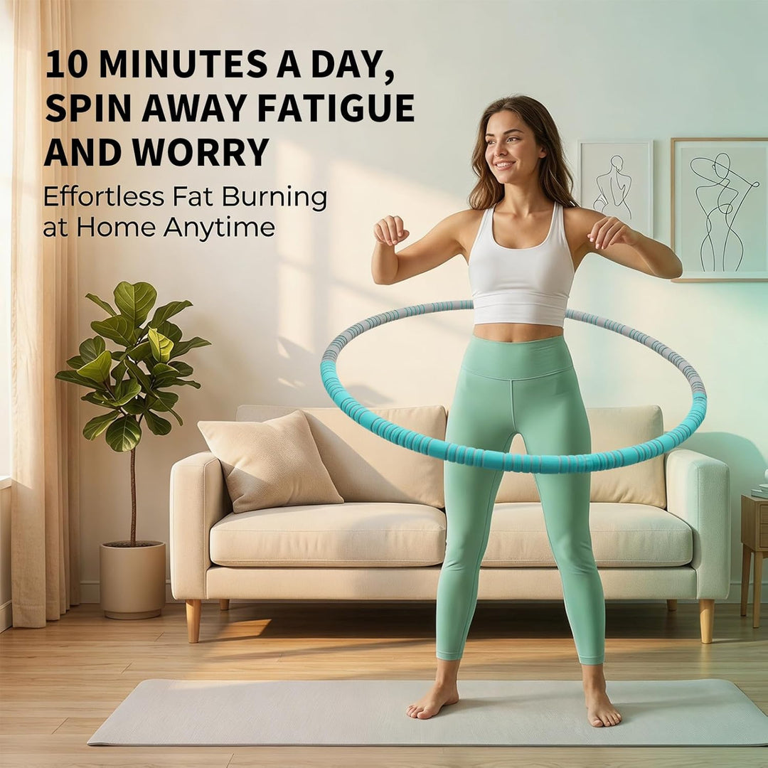 Hula Hoop Reifen Erwachsene, 1,1Kg Hullahub Reifen zum Abnehmen, 93 cm Durchmesser, 8 Segmente Abneh