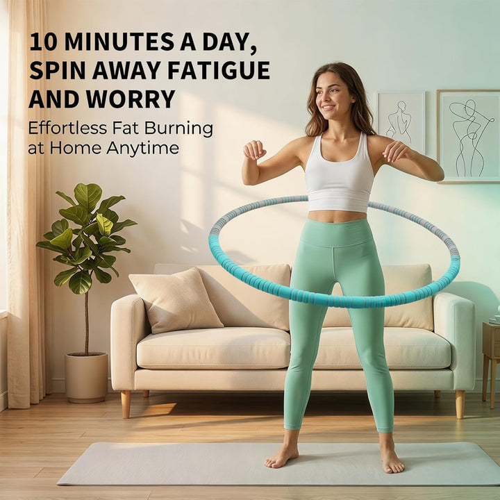 Hula Hoop Reifen Erwachsene, 1,1Kg Hullahub Reifen zum Abnehmen, 93 cm Durchmesser, 8 Segmente Abneh
