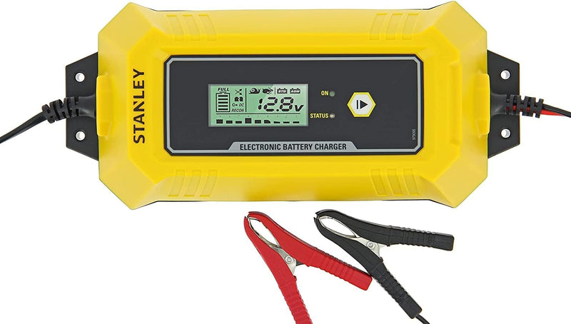 STANLEY 201871 Akkuladegerät Batterieladegerät Auto 12V – 8A Automatisch Laden & Wartung 8A - 12V, 8