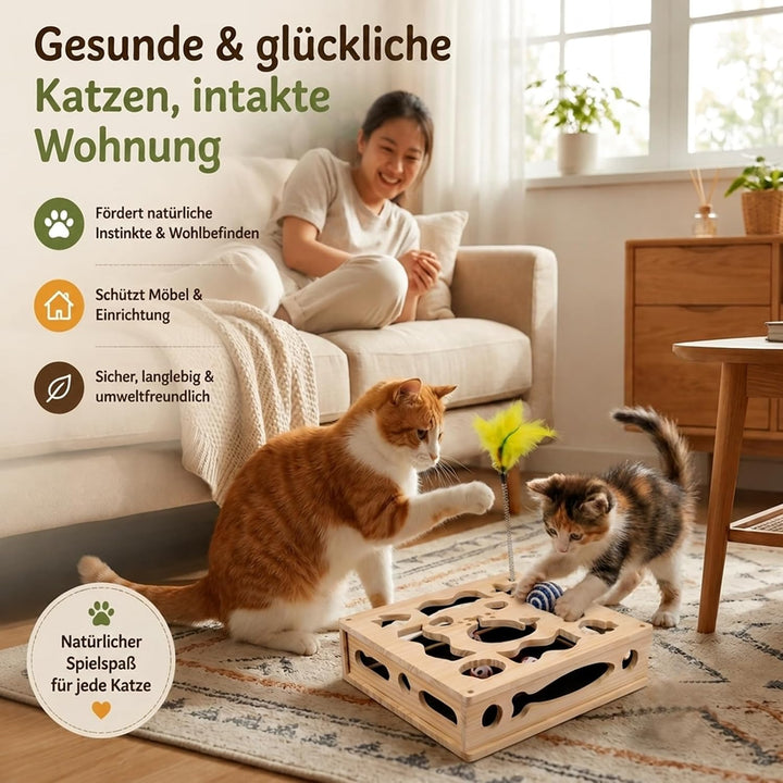 Kratzkiste für Katzen Kratzpuzzle Kratzboxen Schleifpapier für Katze (Standardgrösse), Standardgröss