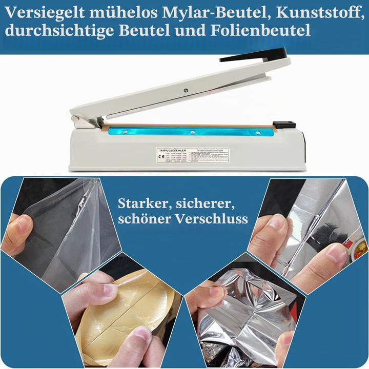 Folienschweissgerät Heisssiegelgerät 400mm Heisssiegelmaschine Eisengehäuse Balkenschweissgerät 5mm