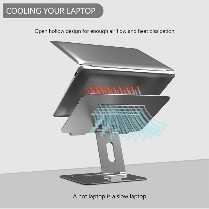 Yanavee Laptop Ständer, Premium Aluminium Laptop Computer Ständer Höhenverstellbar, Ergonomisch Note
