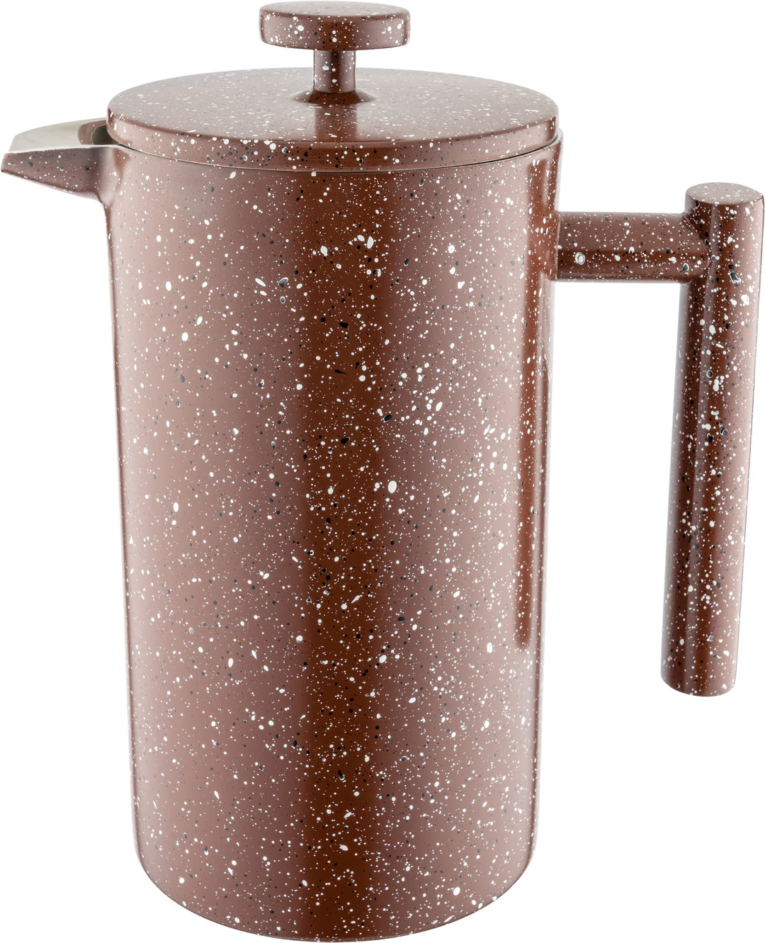 Café Olé CFD-08RG Doppelwandiger Kaffeebereiter aus hochwertigem Edelstahl – Rot Granit, für 8-Mokka