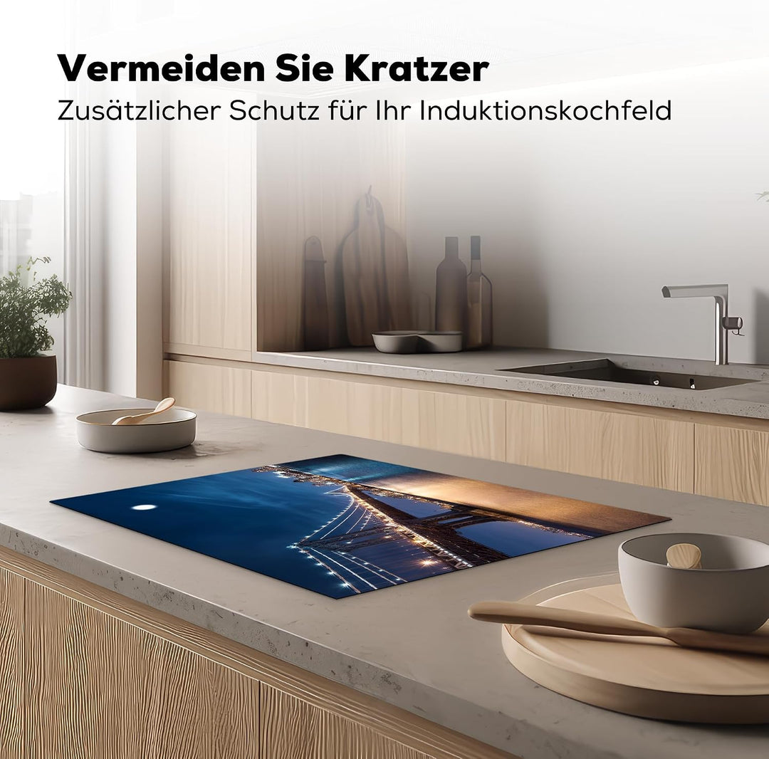KitchenYeah© Herdabdeckplatte Einteilig Küche Herdabdeckung Induktionsfeld Ceranfeld Herdabdeckplatt