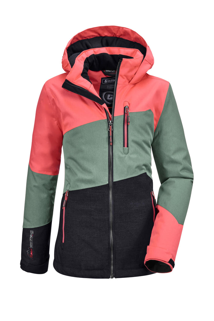 killtec Mädchen Lynge Grls Jckt B Funktionsjacke Mit Kapuze coral pink 164 Lynge GRLS JCKT B, coral
