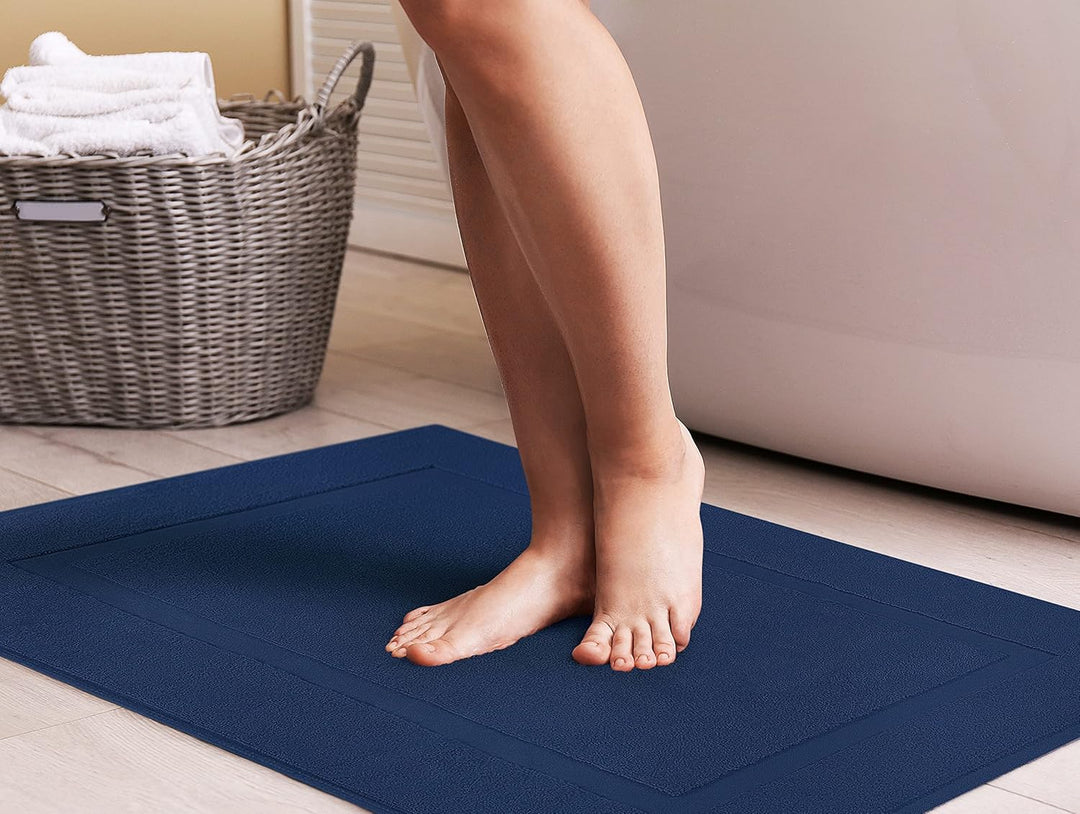 Utopia Towels Badematten mit Baumwollbändern, Marineblau, [kein Badezimmerteppich], 100% ringgesponn