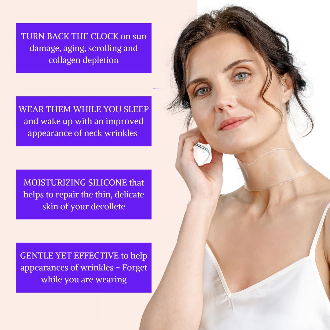 Hals Antifalten Pads - Anti-Aging Feuchtigkeitsspendende Straffende Haut-Safe Silikon Hautpflege Sch