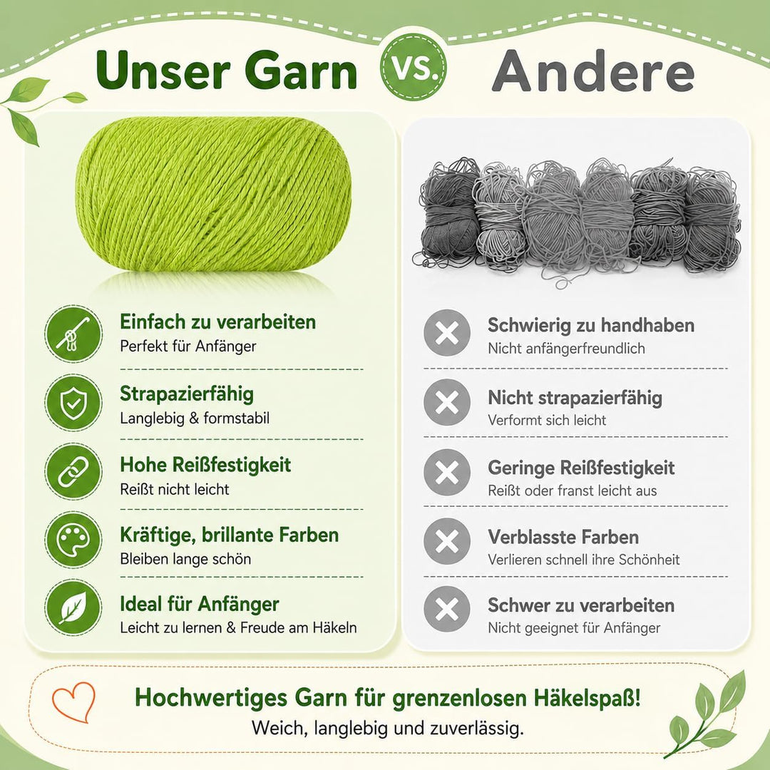 Boriad Häckel Kit für Anfänger,3 Cactus Stricken für Anfänger set,Crochet Set mit Häkelanleitung für