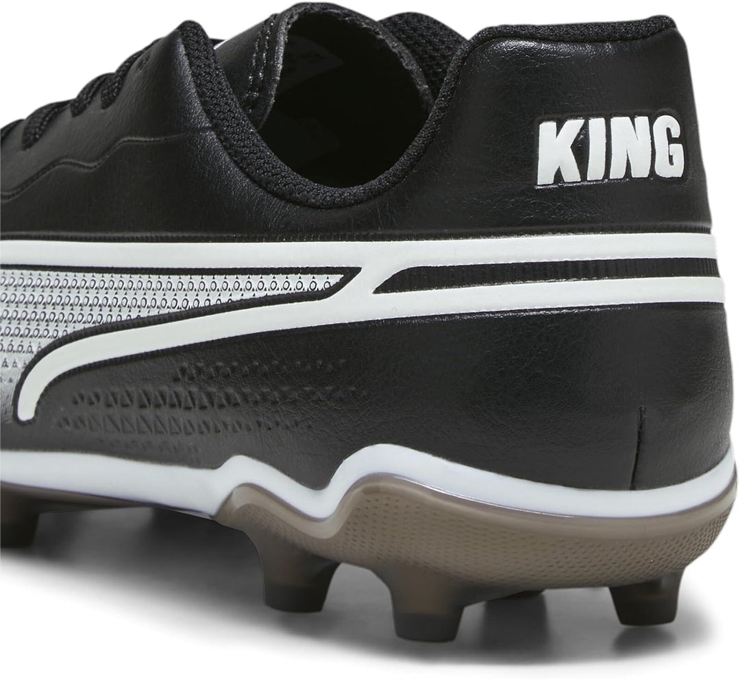 PUMA Unisex Kinder King Match Fg/Ag Jr Soccer Shoe 28 EU Black White, 28 EU Black White