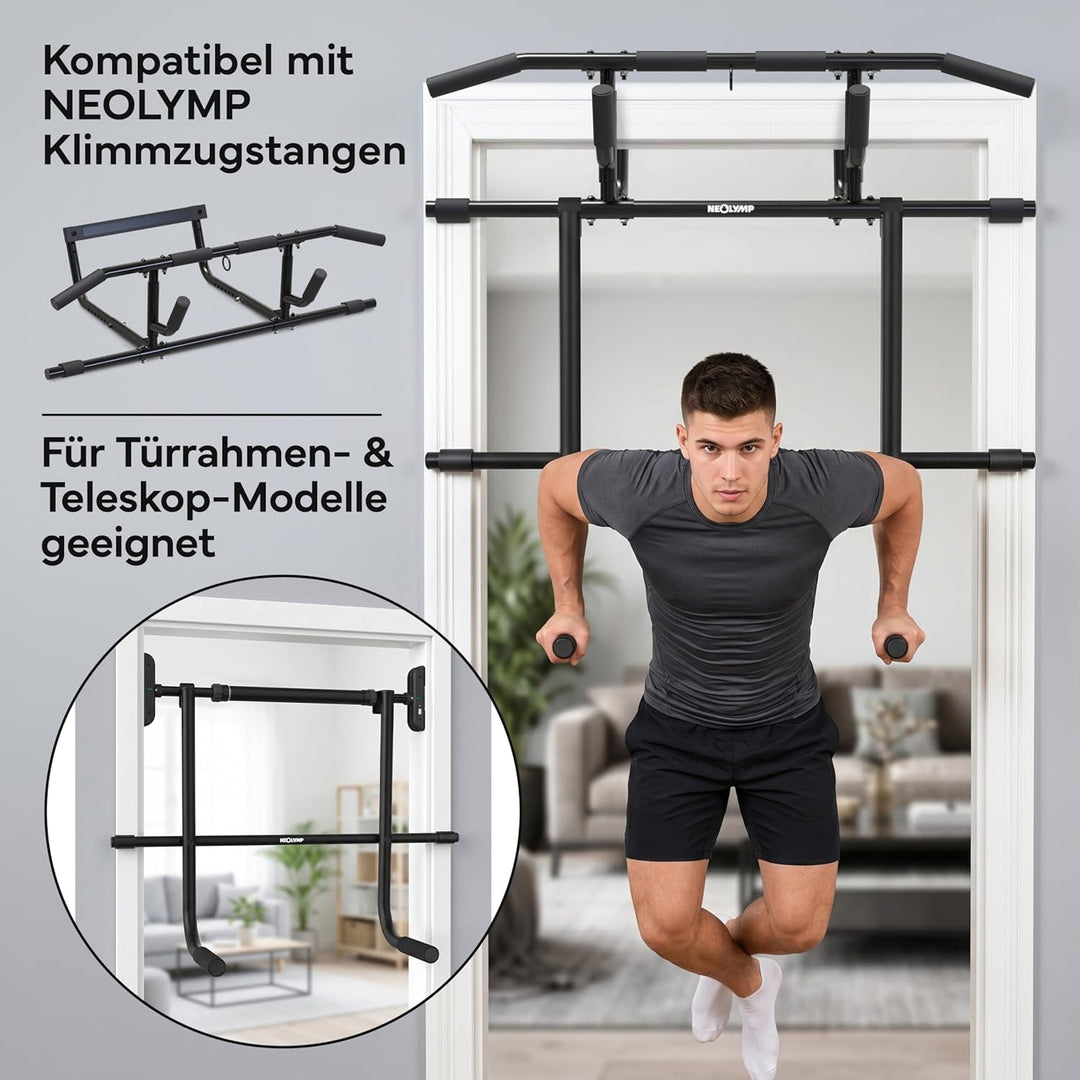 NEOLYMP Premium Klimmzugstange Türrahmen - Türreck mit einstellbarer Höhe, Breite & Tiefe 15–43 cm -