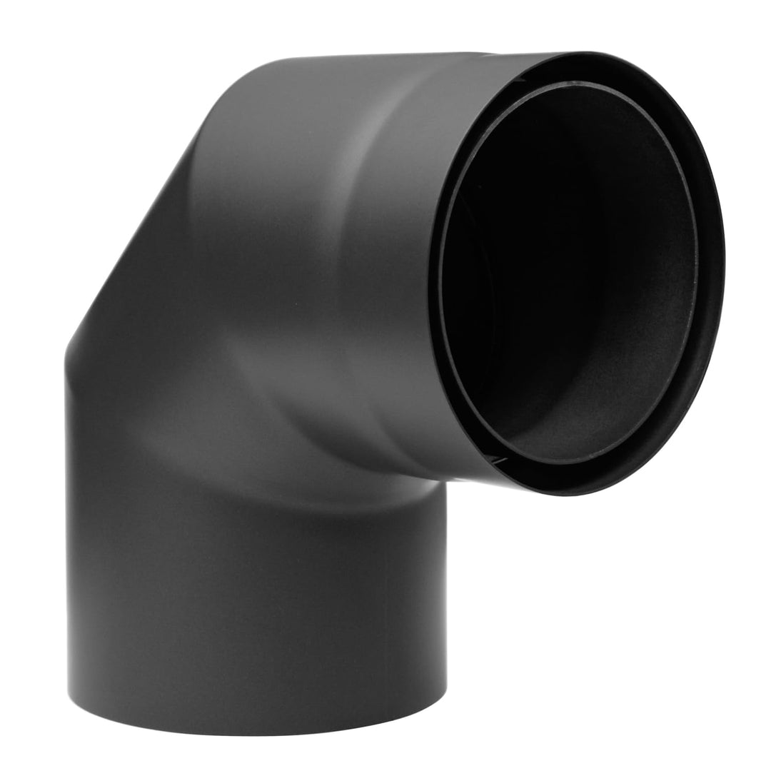 raik Rauchrohrbogen/Ofenrohrbogen 90° Izoker Doppelwandig mit Isolierung Durchmesser 150 mm Stahlble