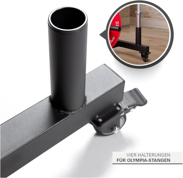 Sport-Tec Bumper Plate Rack für Olympia Scheiben + Stangen LxBxH 73,5x62,5x118,5 cm