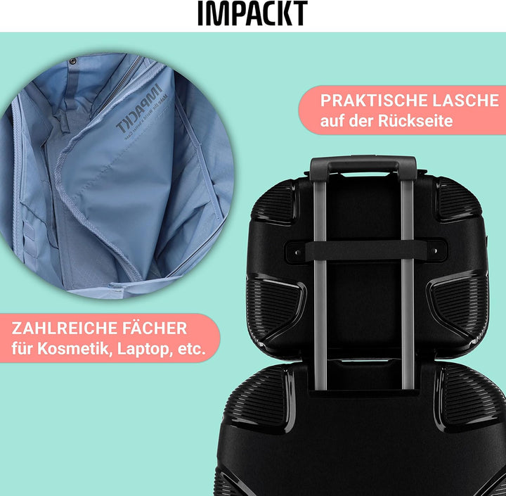 IMPACKT IP1 Handgepäck Kosmetikkoffer aus recyceltem Material mit 6 Jahren Garantie; nachhaltiges Be