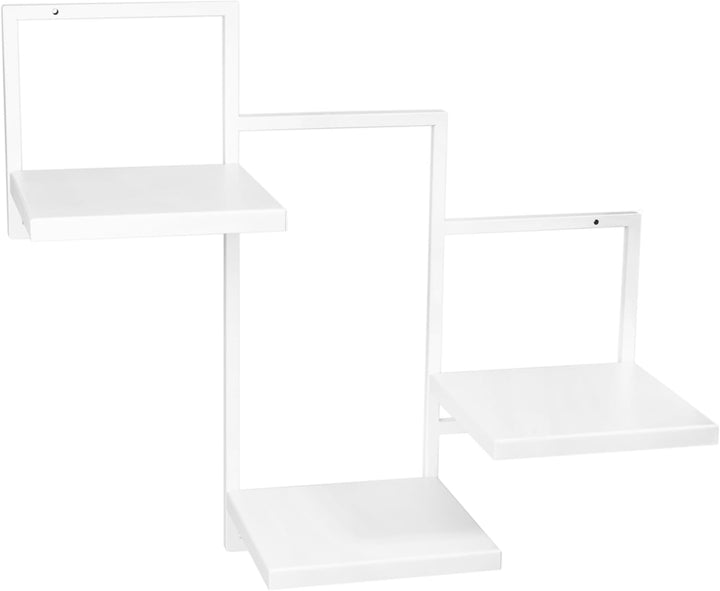 Wand Pflanzenregal Trio Ripiani - Pflanzenständer 58x22,5x50cm - Farbe Weiss - Indoor-Display - Wand