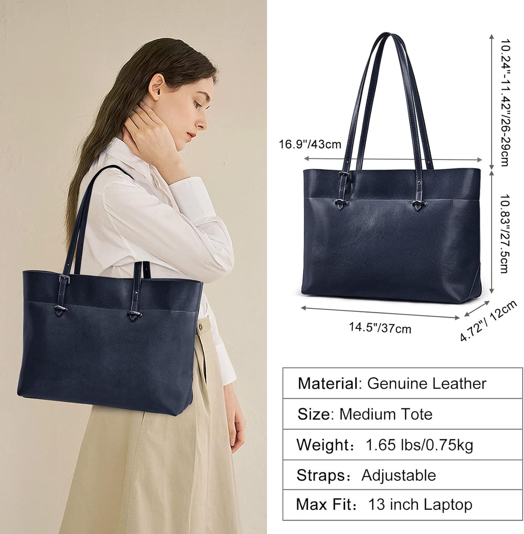S-ZONE Damen Handtasche Rindspalt Leder Schultertasche Umhängetasche Grosse Shopper Tote Beutel Köni
