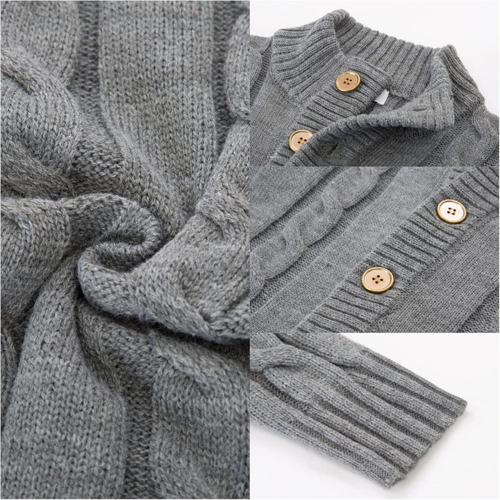 PJ PAUL JONES Herren Strickjacke mit Knopfverschluss Zopfmuster Strickjacke Cardigan mit Gerippter S
