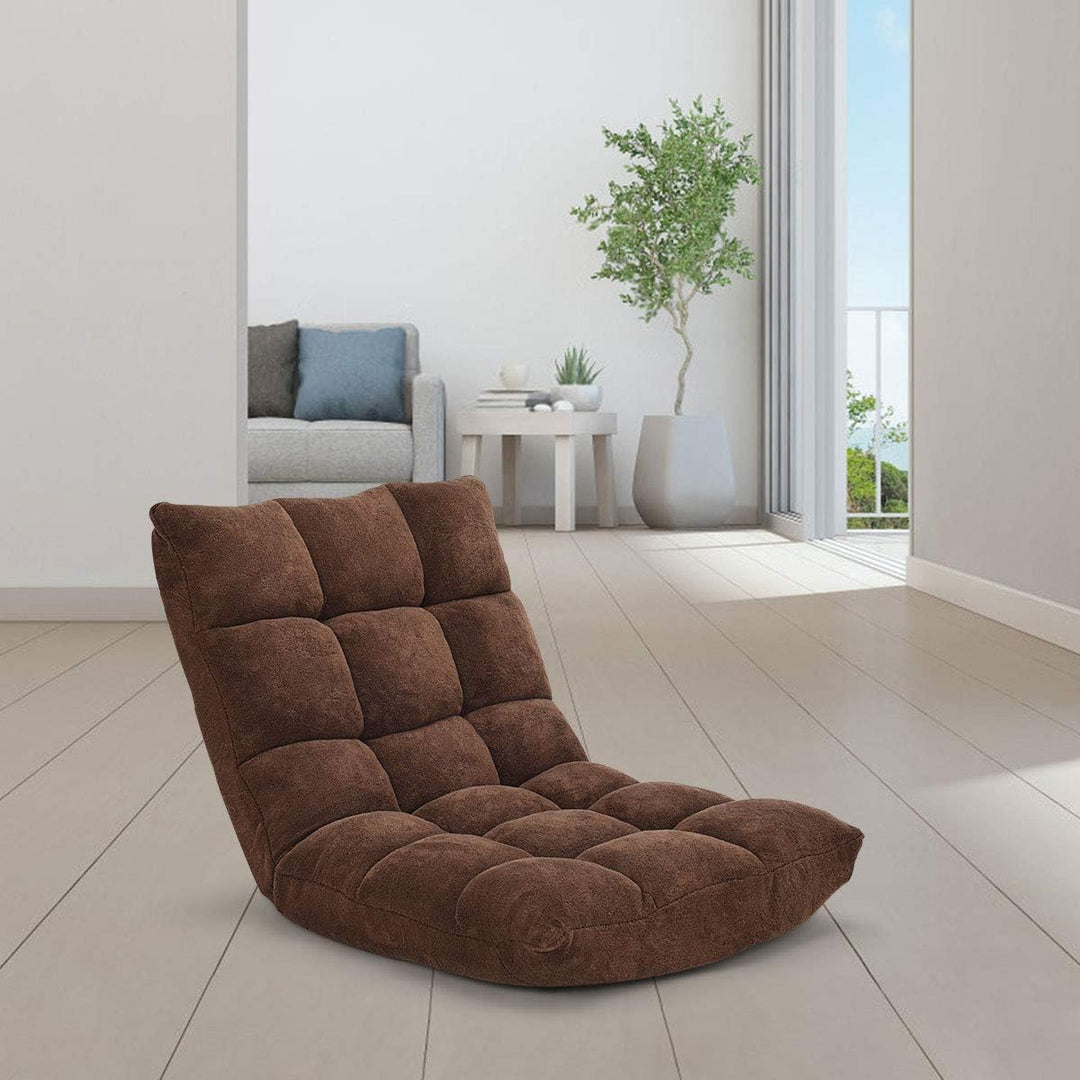GOPLUS Bodenstuhl, Bodensofa mit Rückenlehne, Bodensessel mit Schlaffunktion, Floor Chair, Lazy Sofa