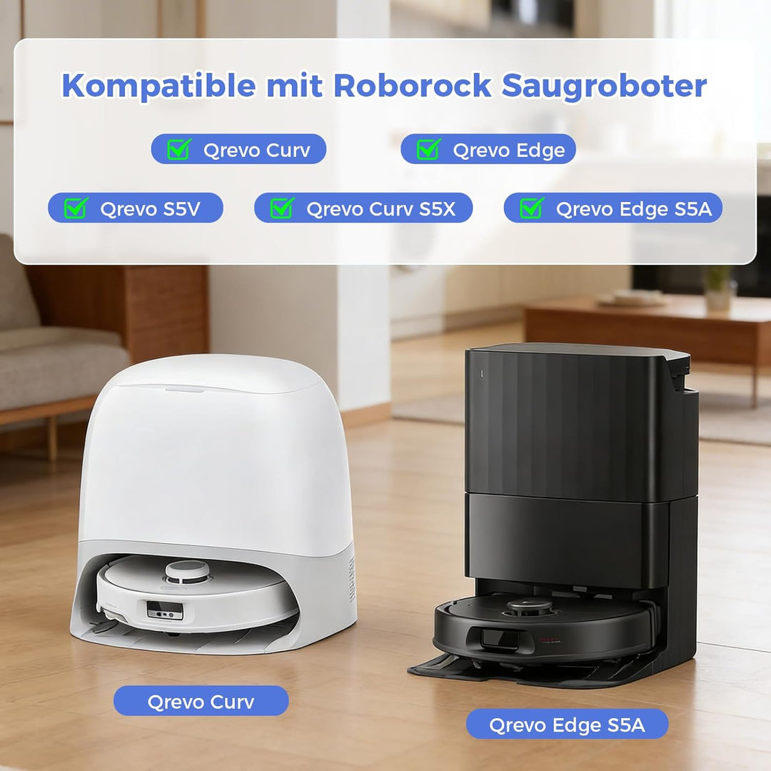 26 Stück Zubehör für Roborock Qrevo Curv/Qrevo Edge S5A/Qrevo Edge/Qrevo Curv S5X/Qrevo S5V Saugrobo