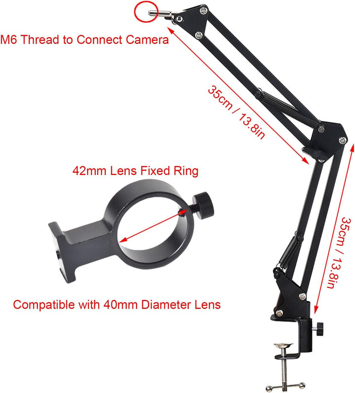 Mikroskop Gelenk Armst änder, 360 ° Verstellbarer Arm und 42mm Objektiv Ring C Mount Objektiv Holder