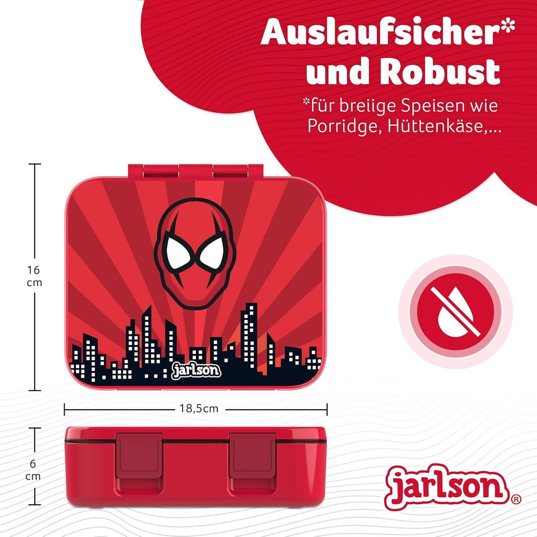 JARLSON® Brotdose Kinder mit Fächern MILI [AUSLAUFSICHER] - Bento Lunchbox für Schule, Kita & Kinder