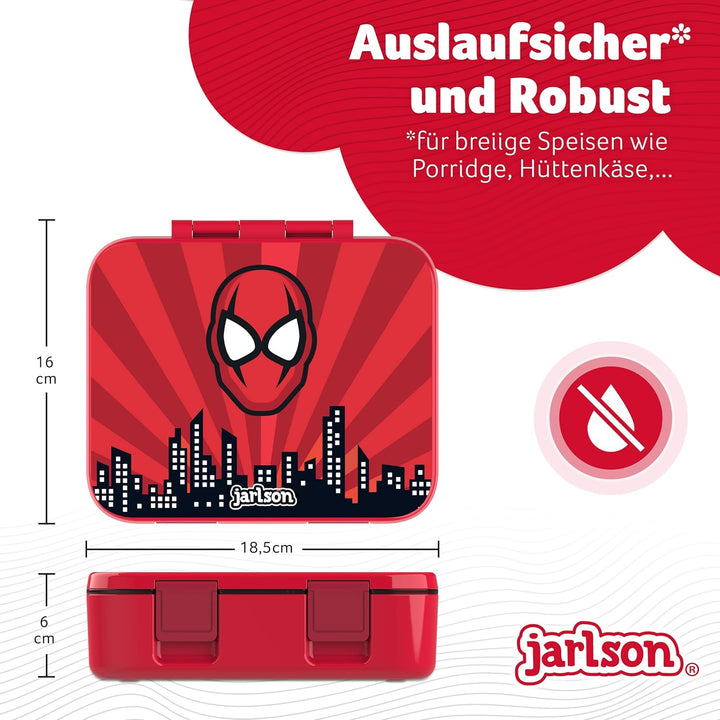 JARLSON® Brotdose Kinder mit Fächern MILI [AUSLAUFSICHER] - Bento Lunchbox für Schule, Kita & Kinder