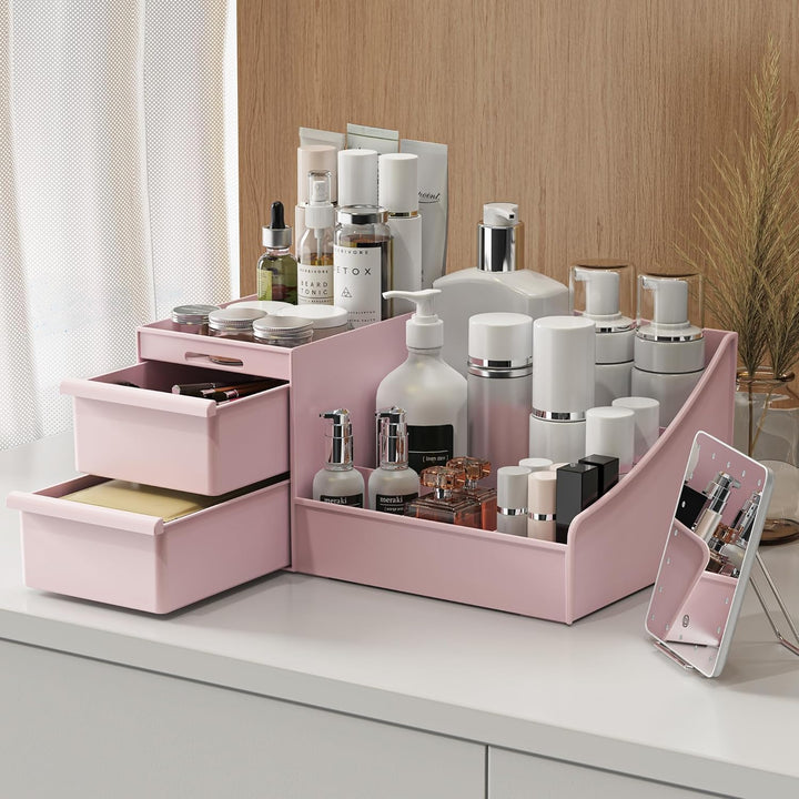 DancesCat Make Up Kosmetik Organizer mit Schubladen, Makeup Organizer Aufbewahrung Kosmetikbox für W