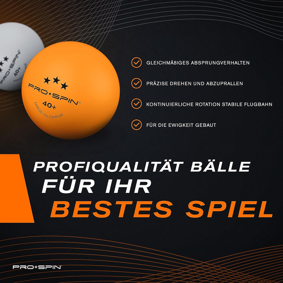 PRO-SPIN Tischtennisschläger – Hochleistungs-Tischtennis Set | Premium Tischtennisschlaeger, 3-Stern