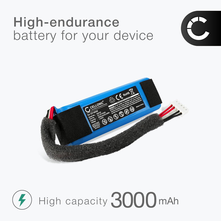 CELLONIC, Lautsprecherakku kompatibel mit Harman Kardon Go Play, Go Play, Go Play Mini (3000mAh, 7.4